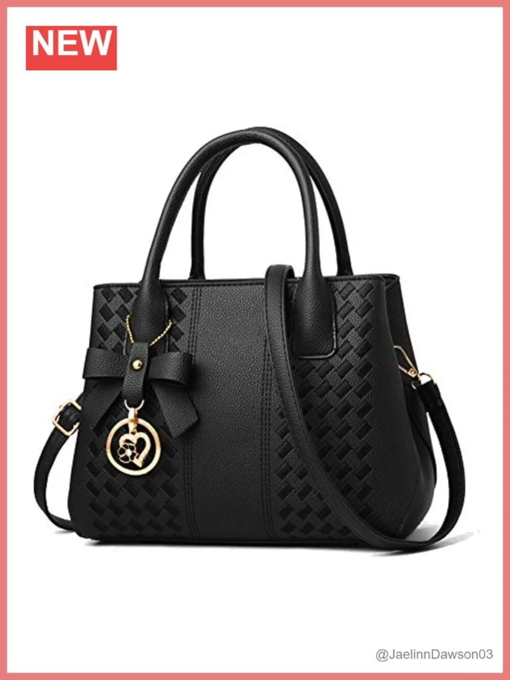 Women PU Leather Top Handle Satchel Shoulder Tote Bag